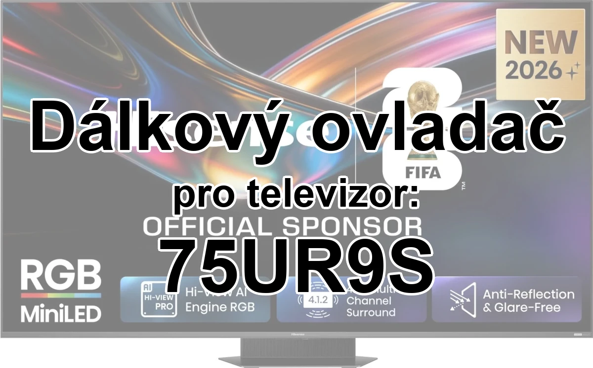 Hisense 75UR9S náhradní dálkový ovladač pro seniory
