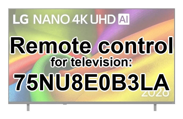 LG 75NU8E0B3LA replacement remote control for seniors
