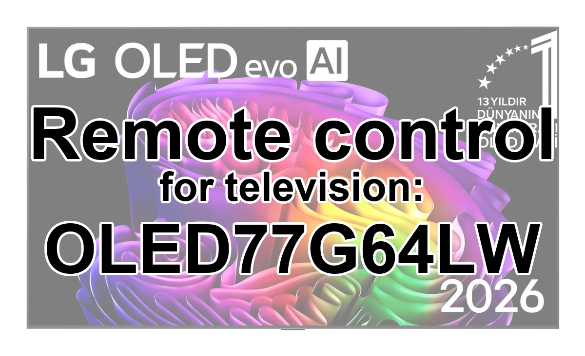 LG OLED77G64LW replacement remote control for seniors