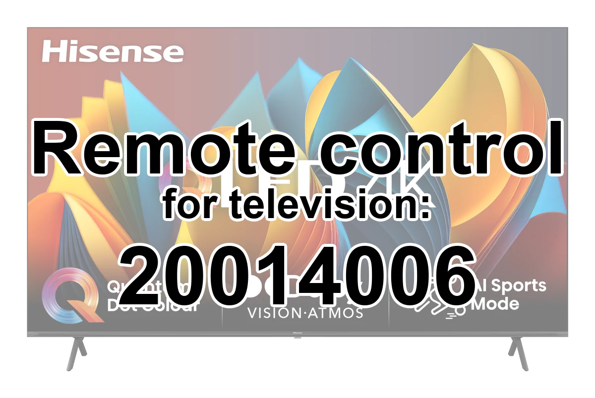 Hisense 20014006 replacement remote control for seniors