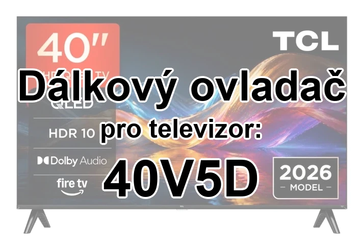 TCL 40V5D náhradní dálkový ovladač jiného vzhledu