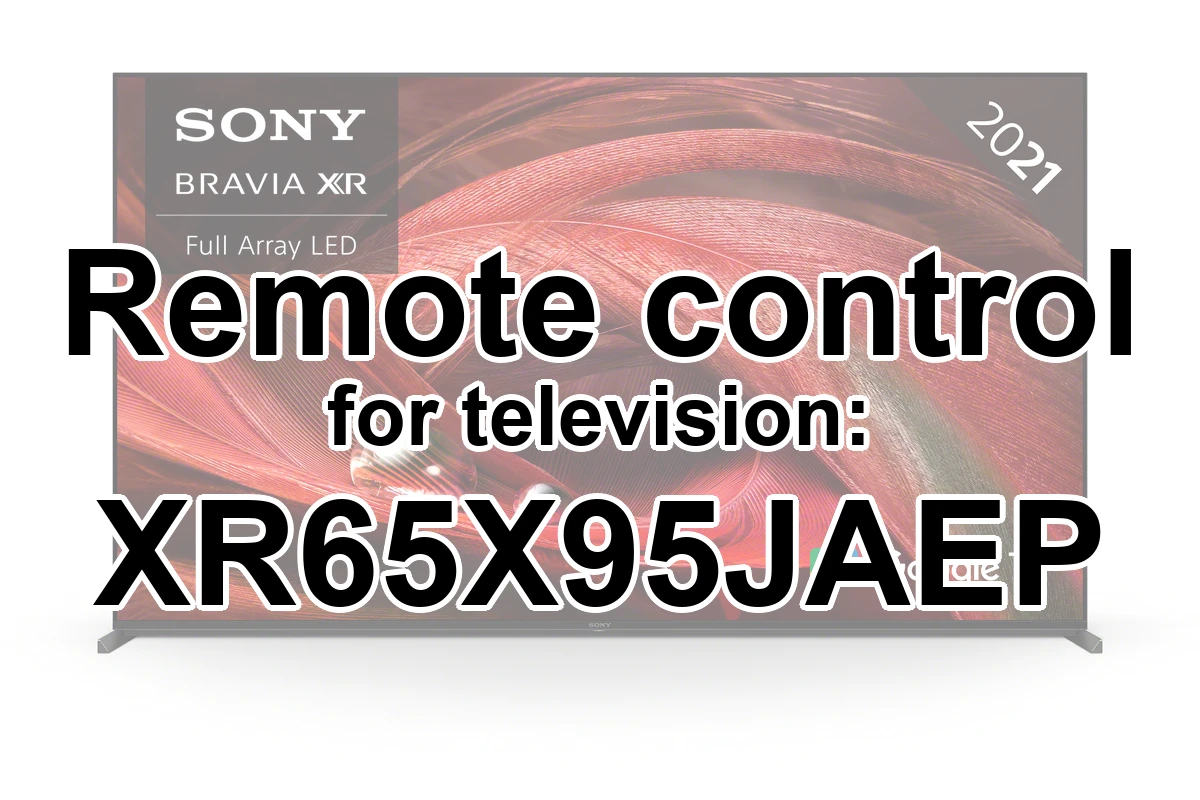 Sony XR65X95JAEP replacement remote control for seniors