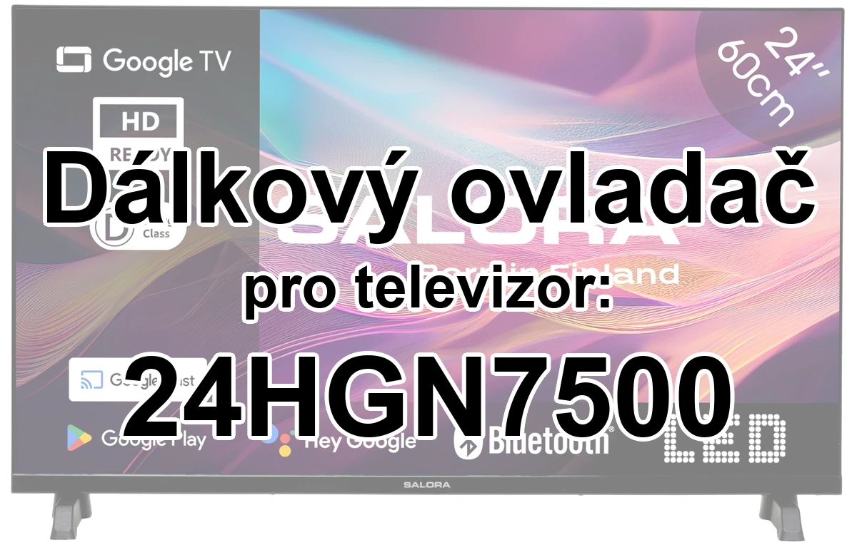 Salora 24HGN7500 náhradní dálkový ovladač jiného vzhledu