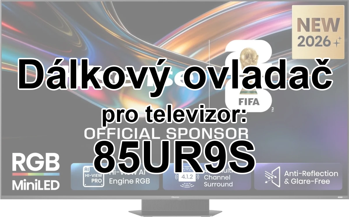 Hisense 85UR9S náhradní dálkový ovladač pro seniory