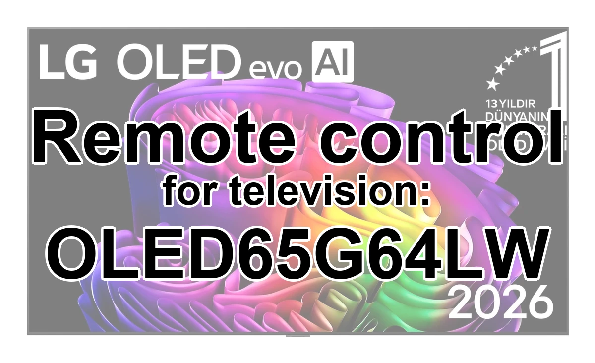 LG OLED65G64LW replacement remote control different look