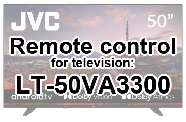 JVC LT-50VA3300 replacement remote control for seniors