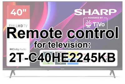 Sharp 2T-C40HE2245KB original remote control