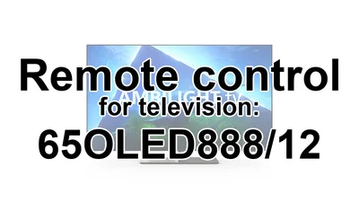 Philips 65OLED888/12 replacement remote control for seniors