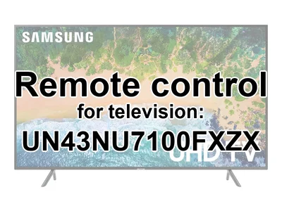 Samsung UN43NU7100FXZX replacement remote control for seniors