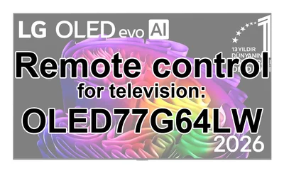 LG OLED77G64LW replacement remote control different look