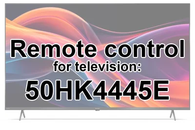 Sharp 50HK4445E replacement remote control for seniors