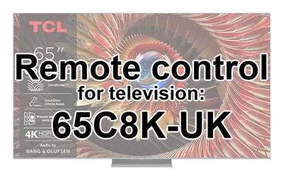 TCL 65C8K-UK replacement remote control for seniors