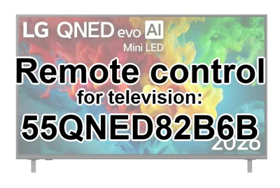 LG 55QNED82B6B original remote control