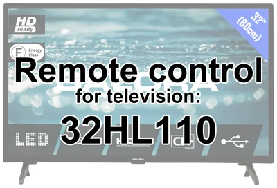 Salora 32HL110 replacement remote control for seniors