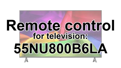 LG 55NU800B6LA replacement remote control for seniors
