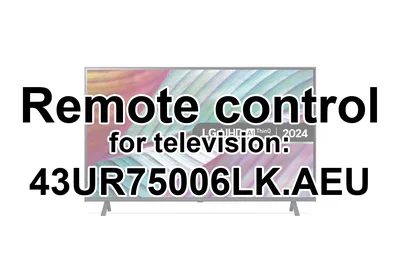 LG 43UR75006LK.AEU original remote control