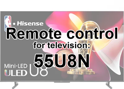 Hisense 55U8N replacement remote control for seniors