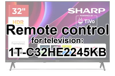 Sharp 1T-C32HE2245KB original remote control
