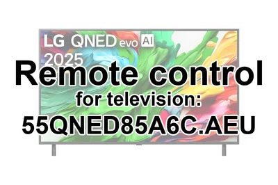 LG 55QNED85A6C.AEU replacement remote control for seniors