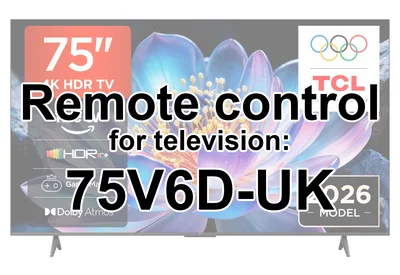 TCL 75V6D-UK original remote control