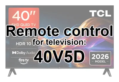 TCL 40V5D original remote control