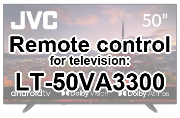 JVC LT-50VA3300 replacement remote control for seniors