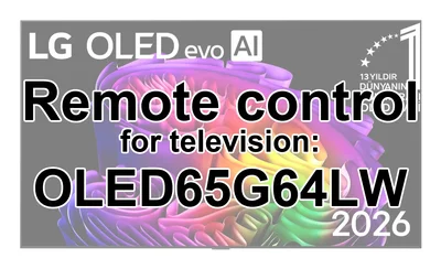 LG OLED65G64LW replacement remote control for seniors