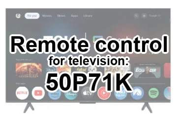 TCL 50P71K original remote control